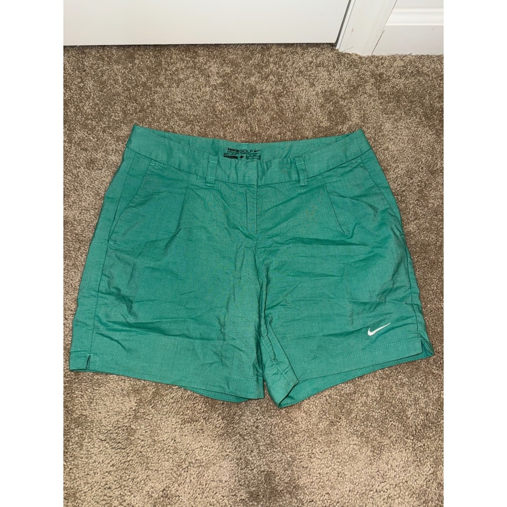 Nike Golf Shorts Womens 2 Green Excellent Dri-FIT Activewear Athleisure